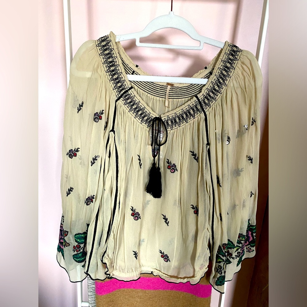 Free People Embellished Blouse